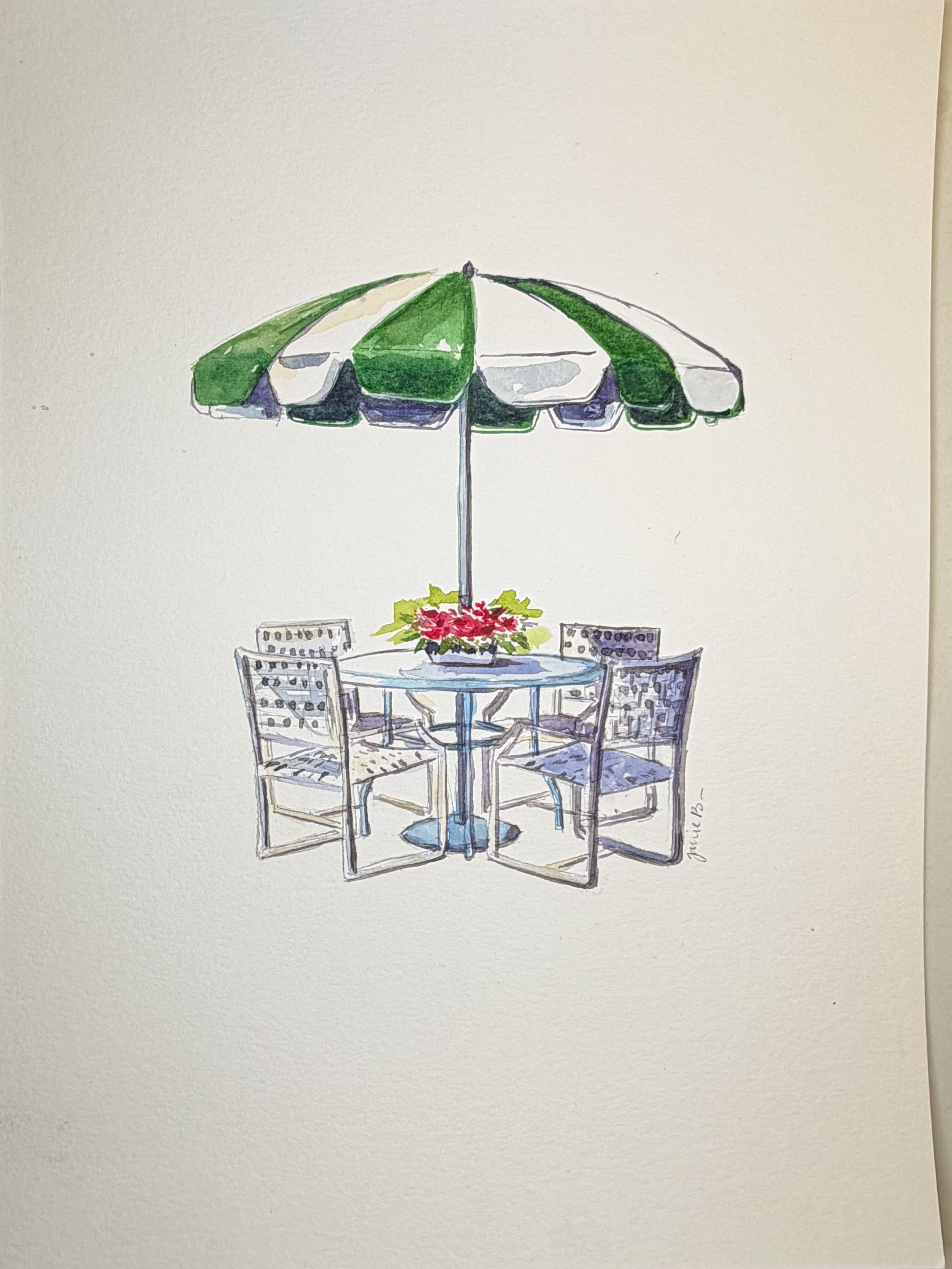 Augusta Umbrella and Table
