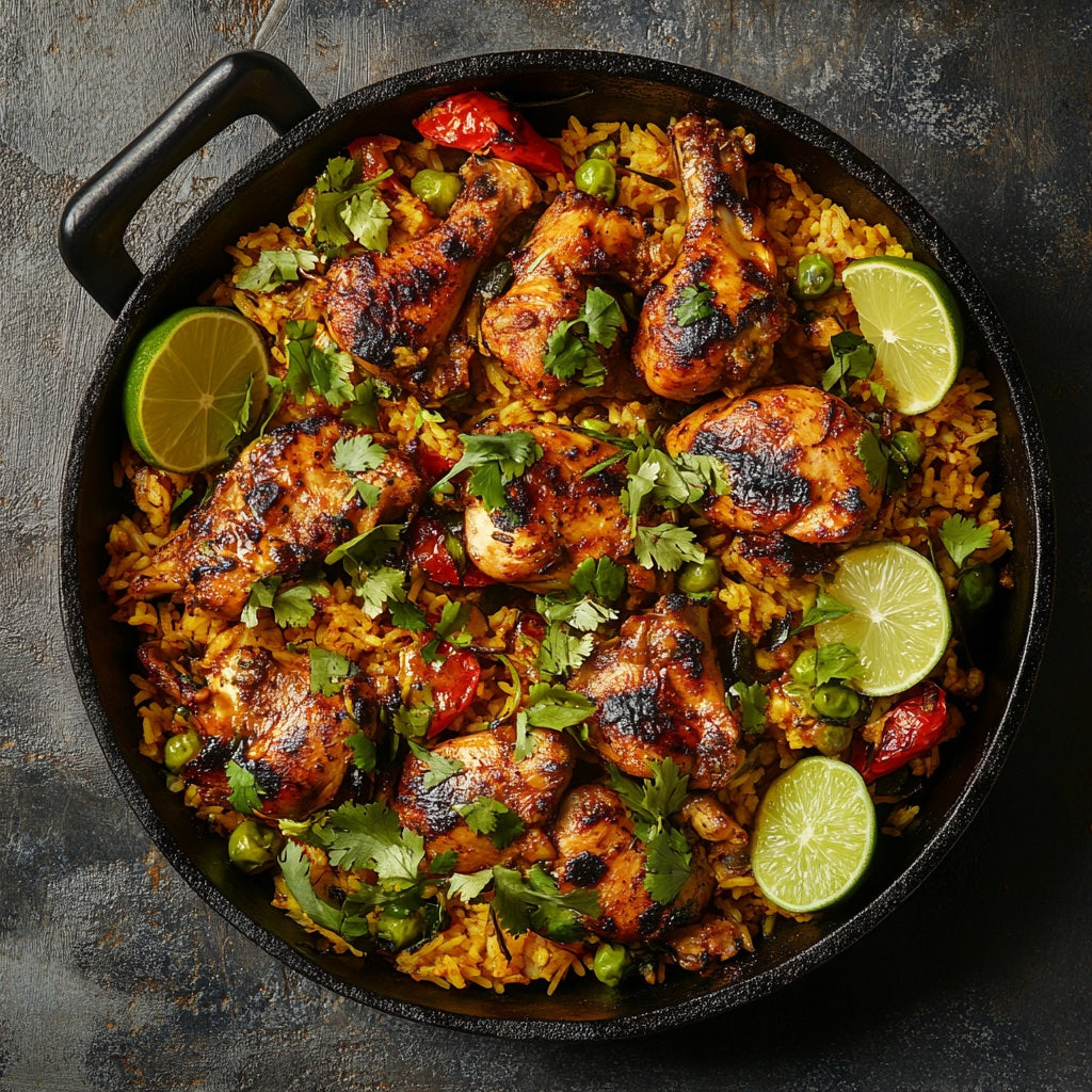 Spicy and Flavorful Dutch Oven Chicken Thighs with Basmati Rice